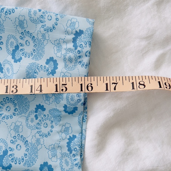 True Vintage 1970s Blue Floral Button Front Top Size Medium Festival Hippie - Picture 7 of 9